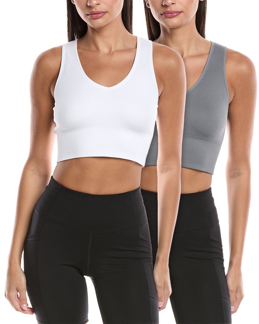 Yogalicious 2pk Seamless Highline Crop Tank In Multi