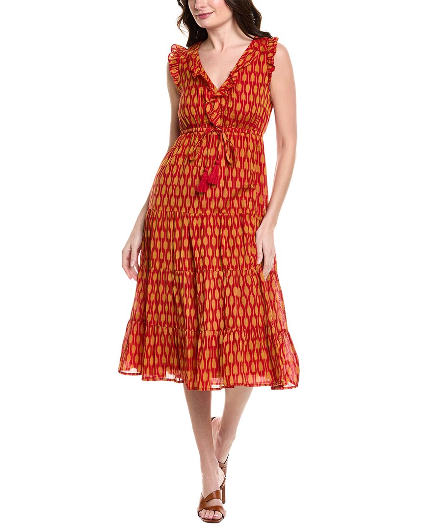 Mer St. Barth Tiered Maxi Dress In Orange