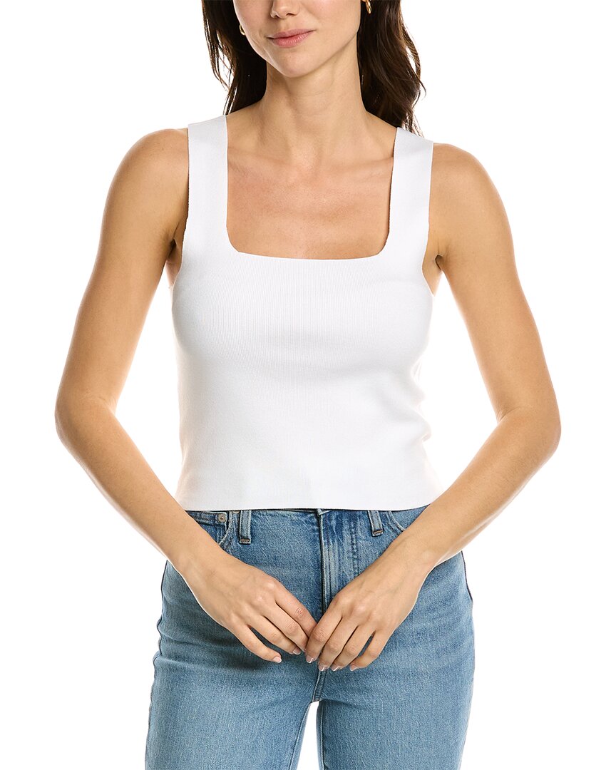 525 America Eva Square Neck Tank In Bleach White