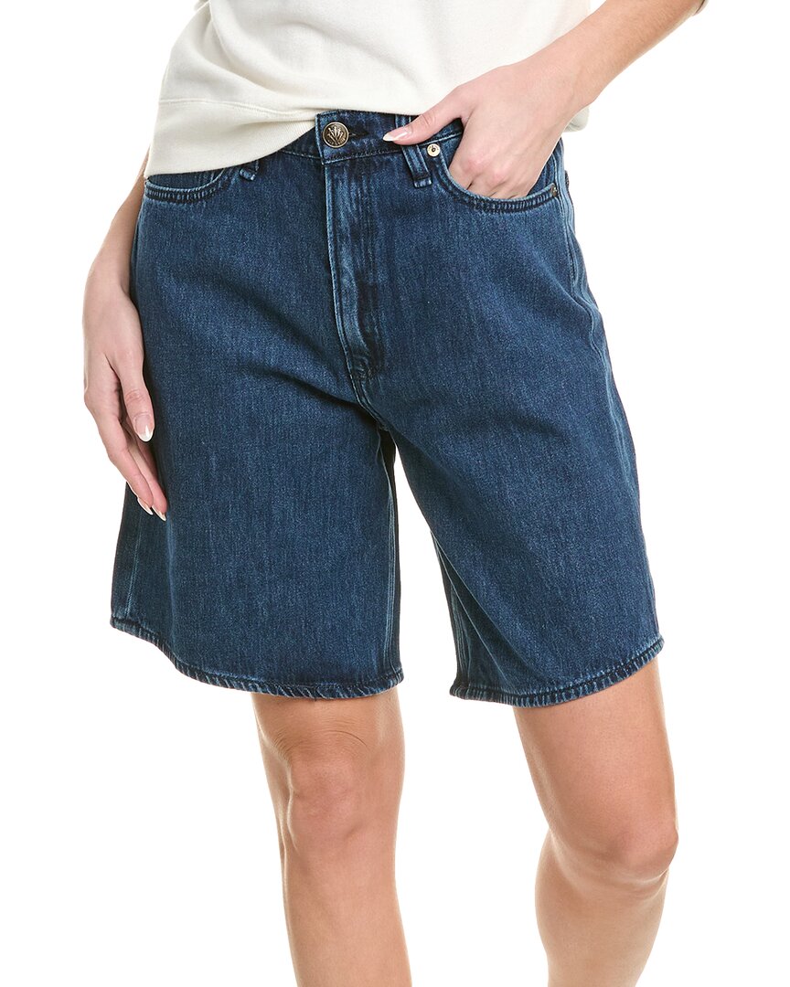 Rag & Bone Mckenna High-rise Ari Bermuda Short In Blue