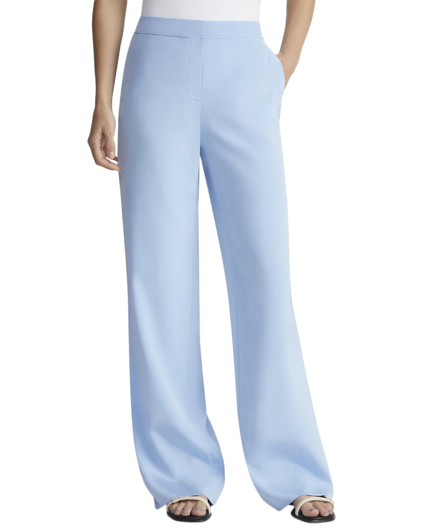 Lafayette 148 New York Sullivan Silk-blend Pant In Blue