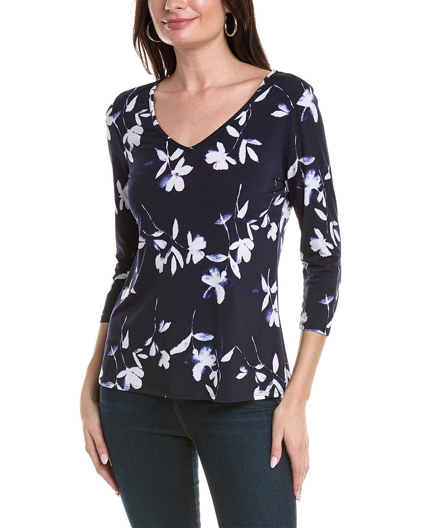 Vince Camuto V-neck Top In Navy