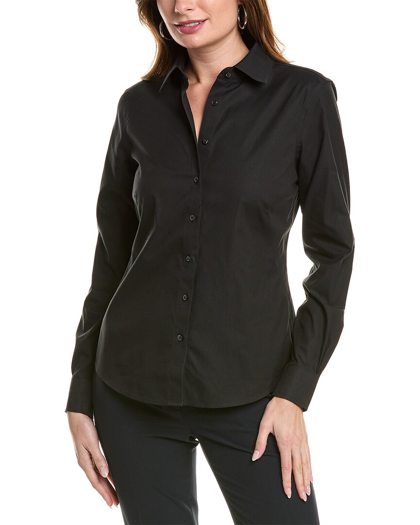 Brooks Brothers Fitted Blouse In Black
