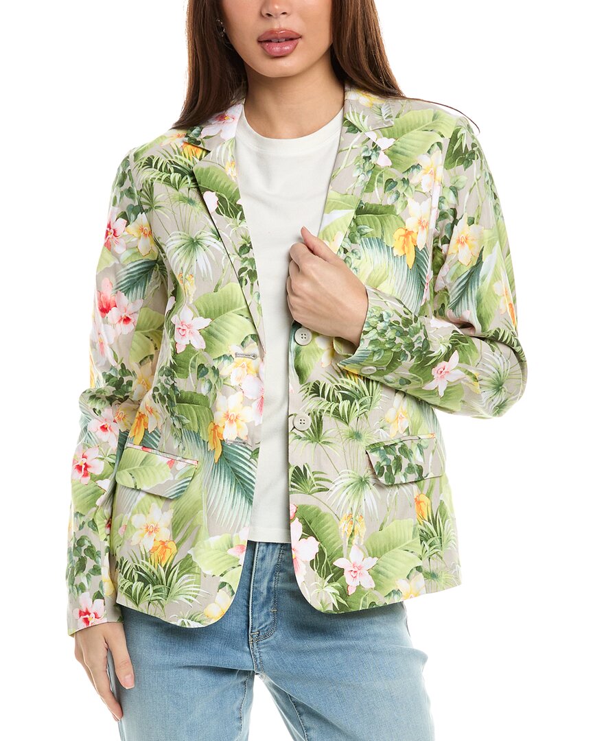 Tommy Bahama Flora Riviera Palma Coast Linen-blend Blazer In Green