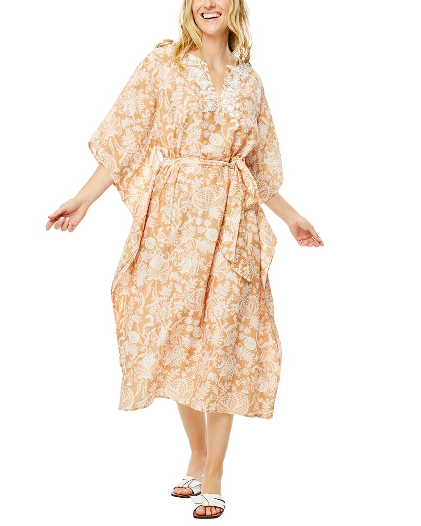 Roller Rabbit Amanda Nella Silk-blend Caftan In Pink