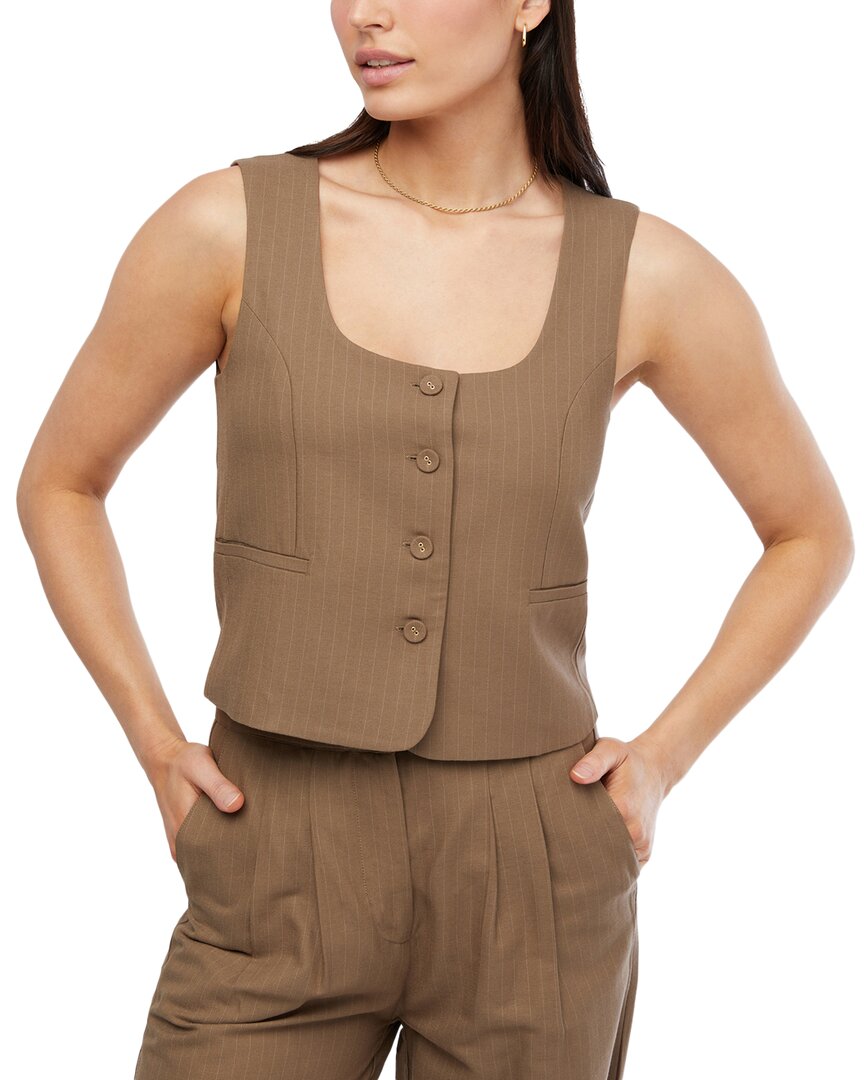 Weworewhat Scoop Tailored Vest In Brown