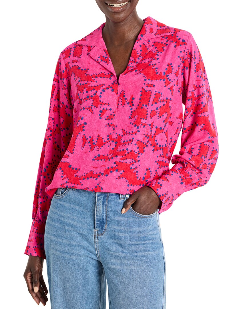 Nic + Zoe Clashy Petals Poet Blouse