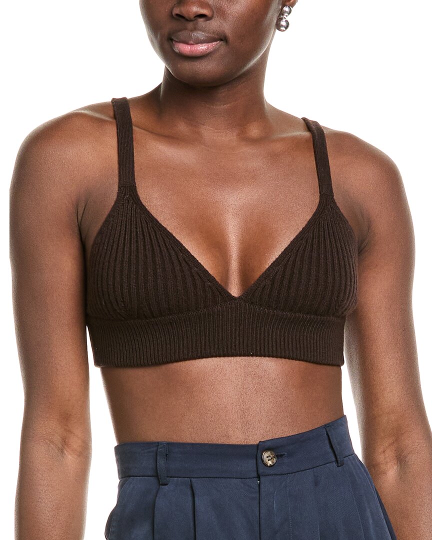 Michael Kors Cashmere Bra In Brown