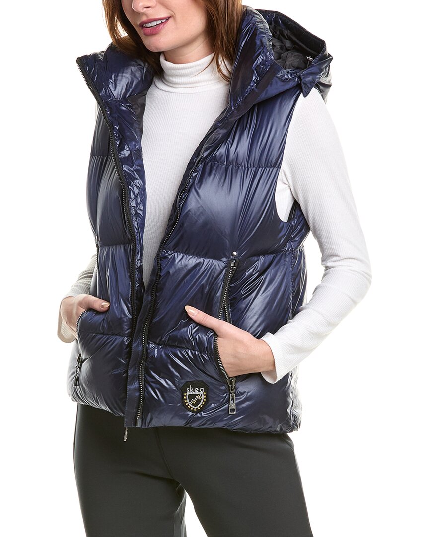 Skea Mary Ultra Puffy Vest In Blue