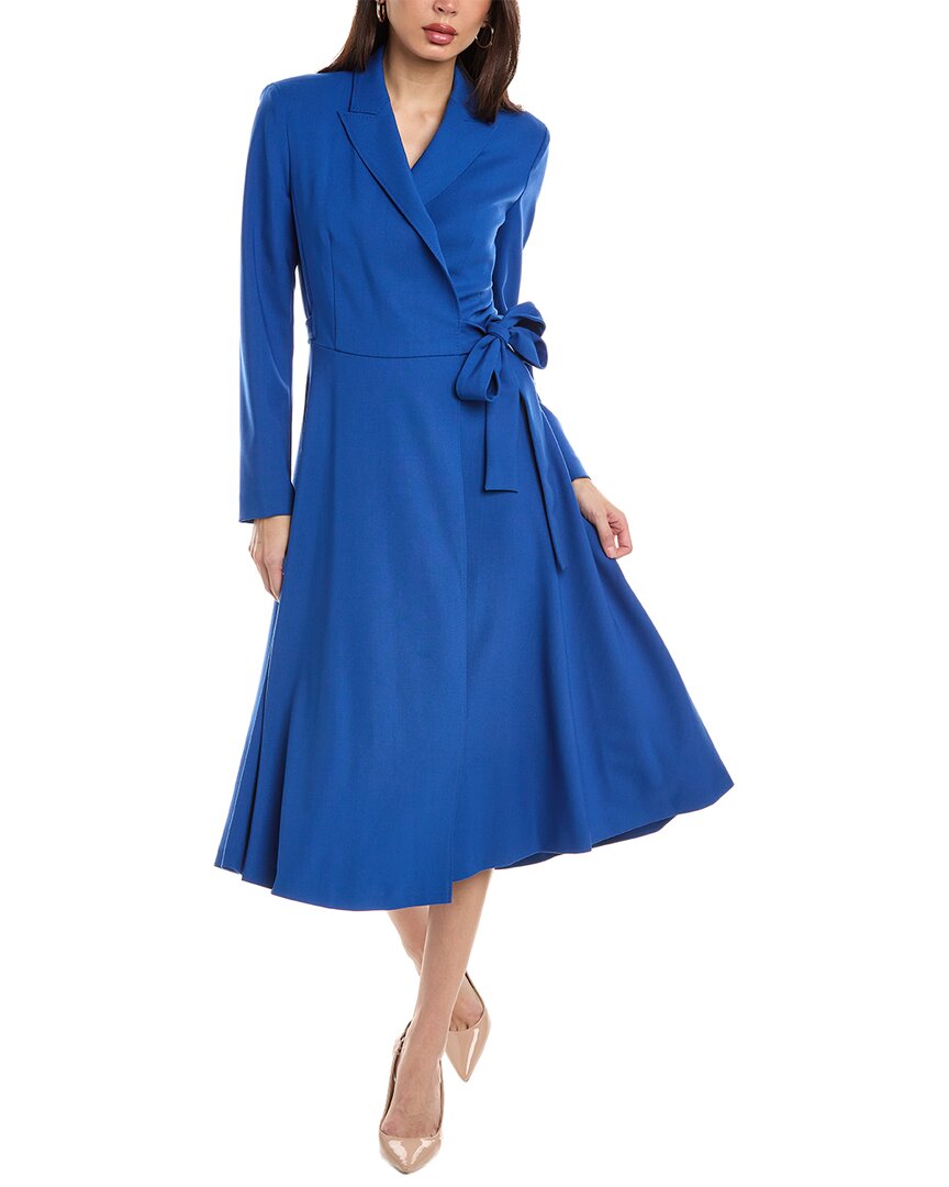 Max Mara Uovo Wool Dress In Blue