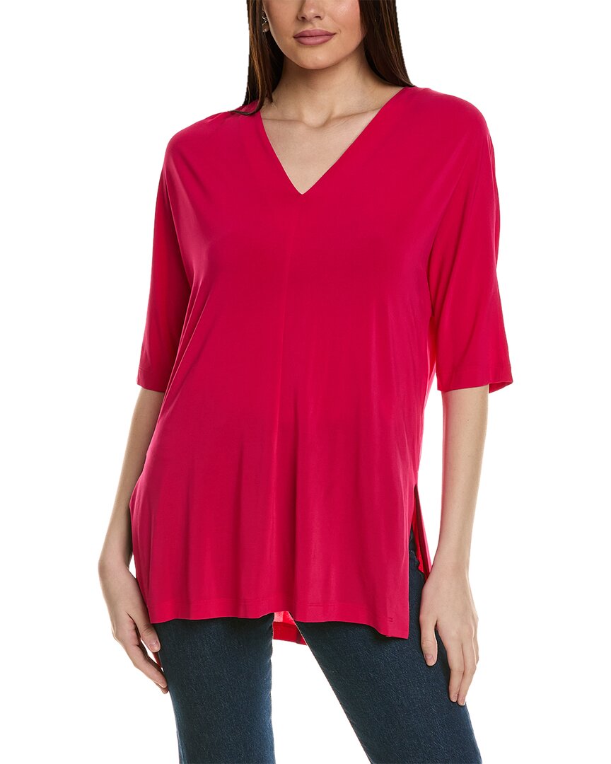Max Mara Locarno Side-split Stretch-woven Top In Pink
