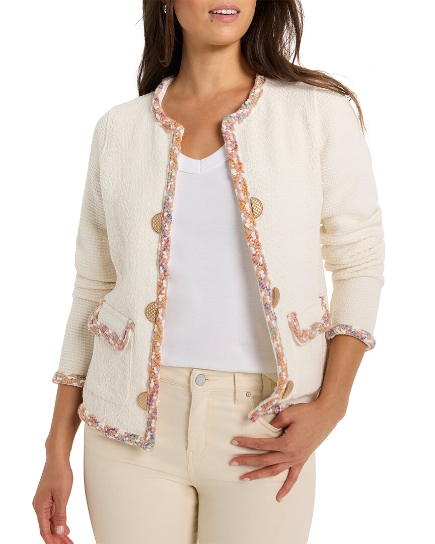 Nic + Zoe Mix Trim Knit Jacket