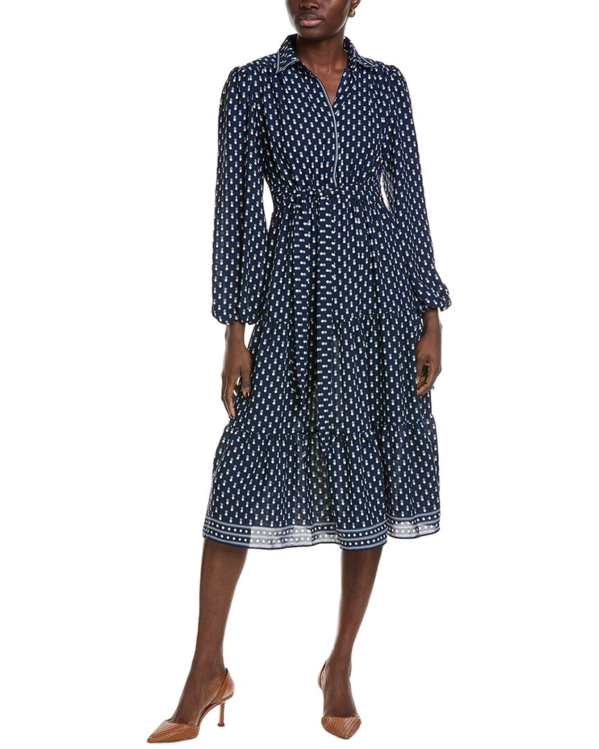 MAX STUDIO MAX STUDIO TIERED MIDI DRESS 