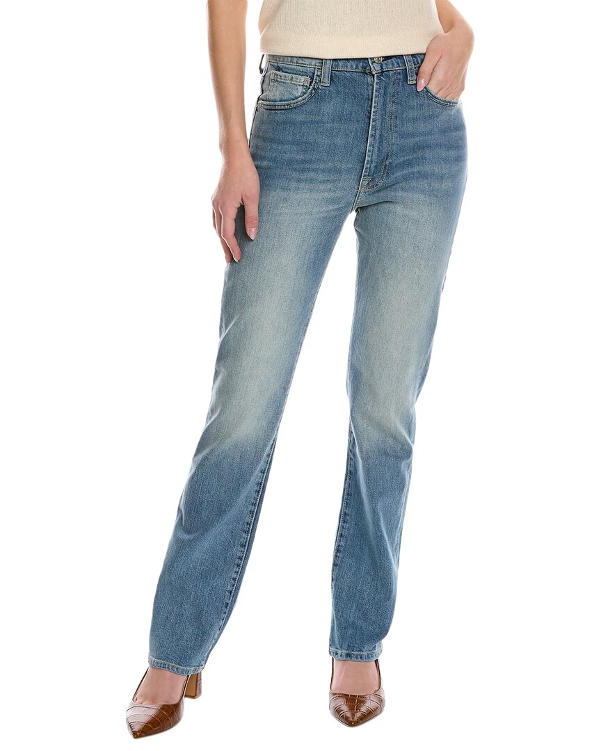 7 For All Mankind Blue Spruce Easy Slim Straight Jean In Blue