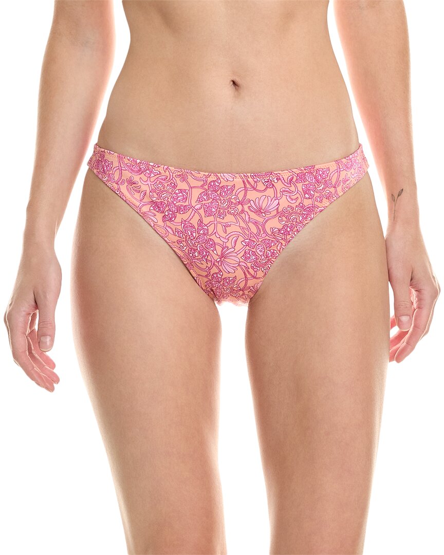 Ramy Brook Printed Isla Bikini Bottom In Orange