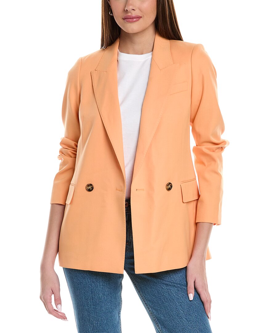 Shop Reiss Emmy Wool-blend Blazer In Orange