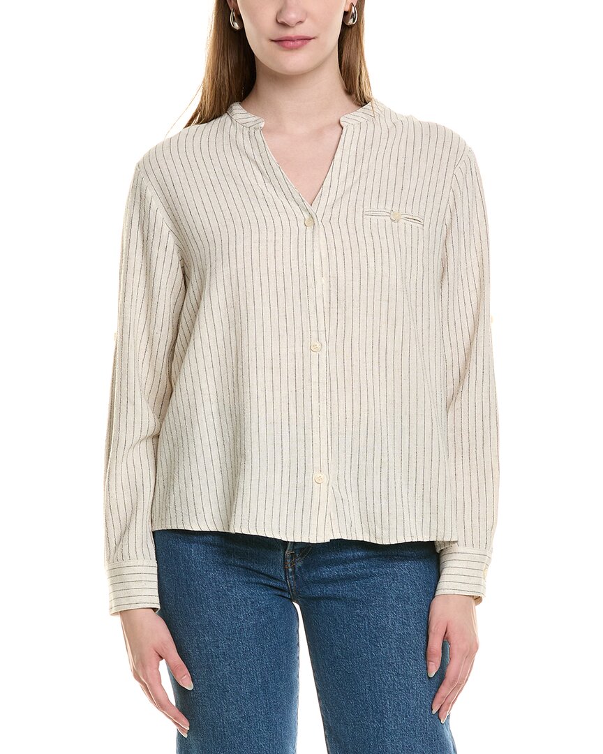 Fate Linen-blend Shirt In White