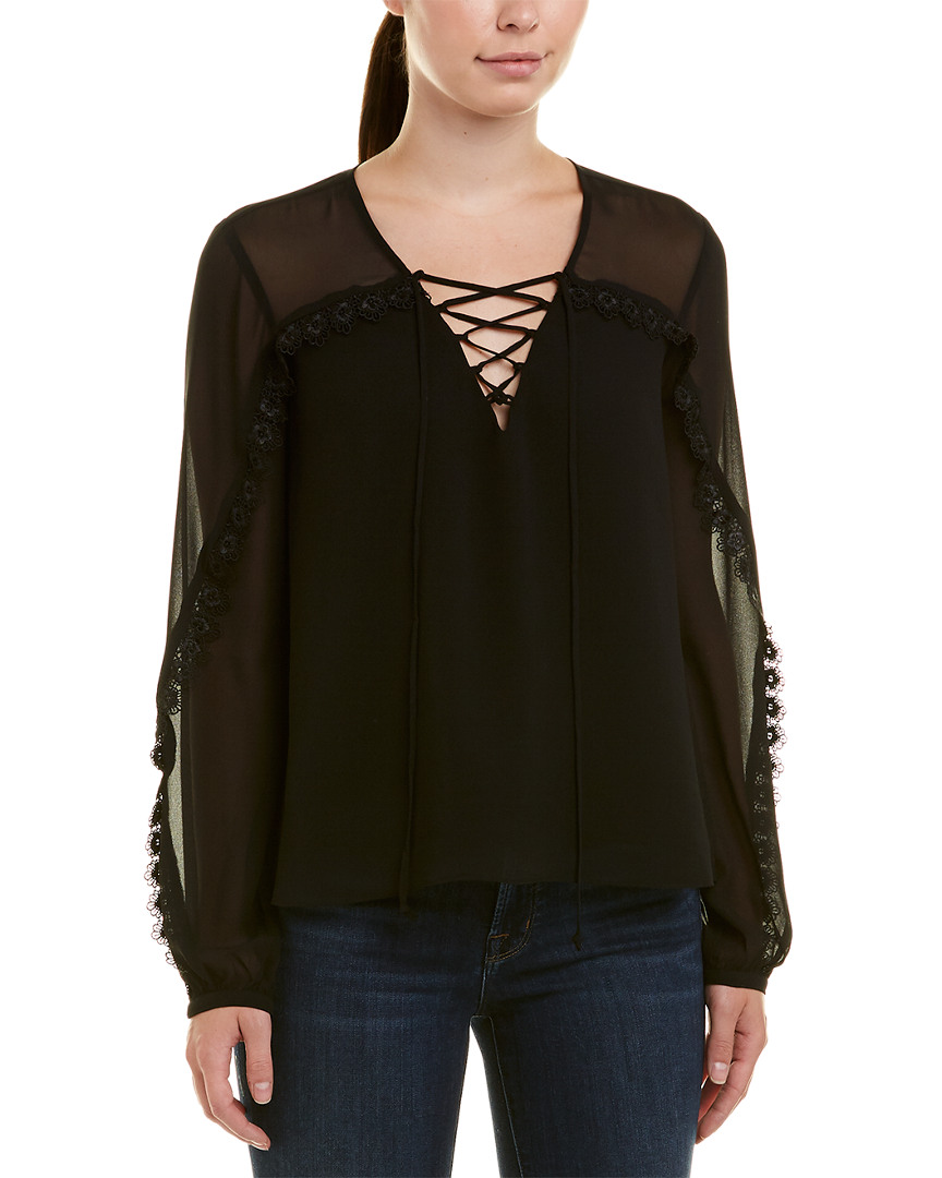 Image of Haute Hippie Lace-Up Top
