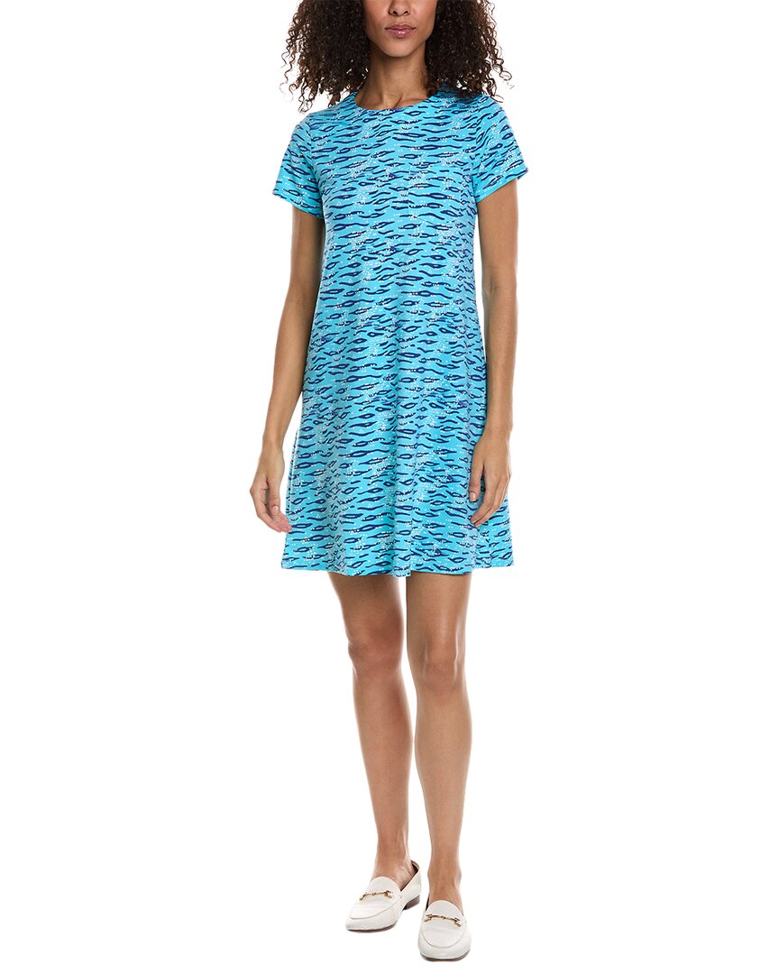 Shop Duffield Lane Noreen T-shirt Dress In Blue