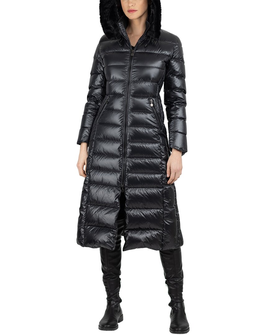 Pre-owned Snowman York Slim Fit Down Coat Women's In New York Black
