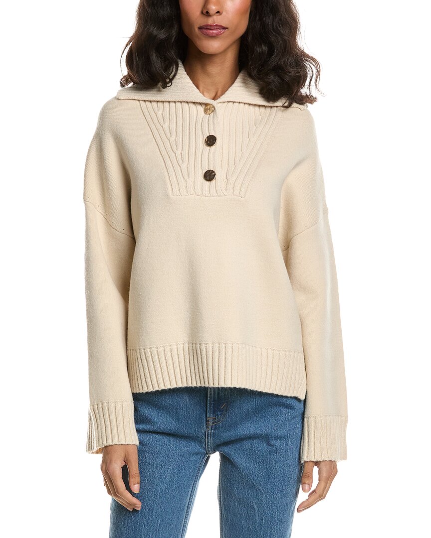 Design History Sailor Collar Sweater In Tan