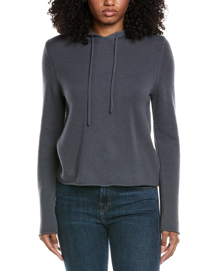 Vince Wool & Cashmere-blend Hoodie In Grey