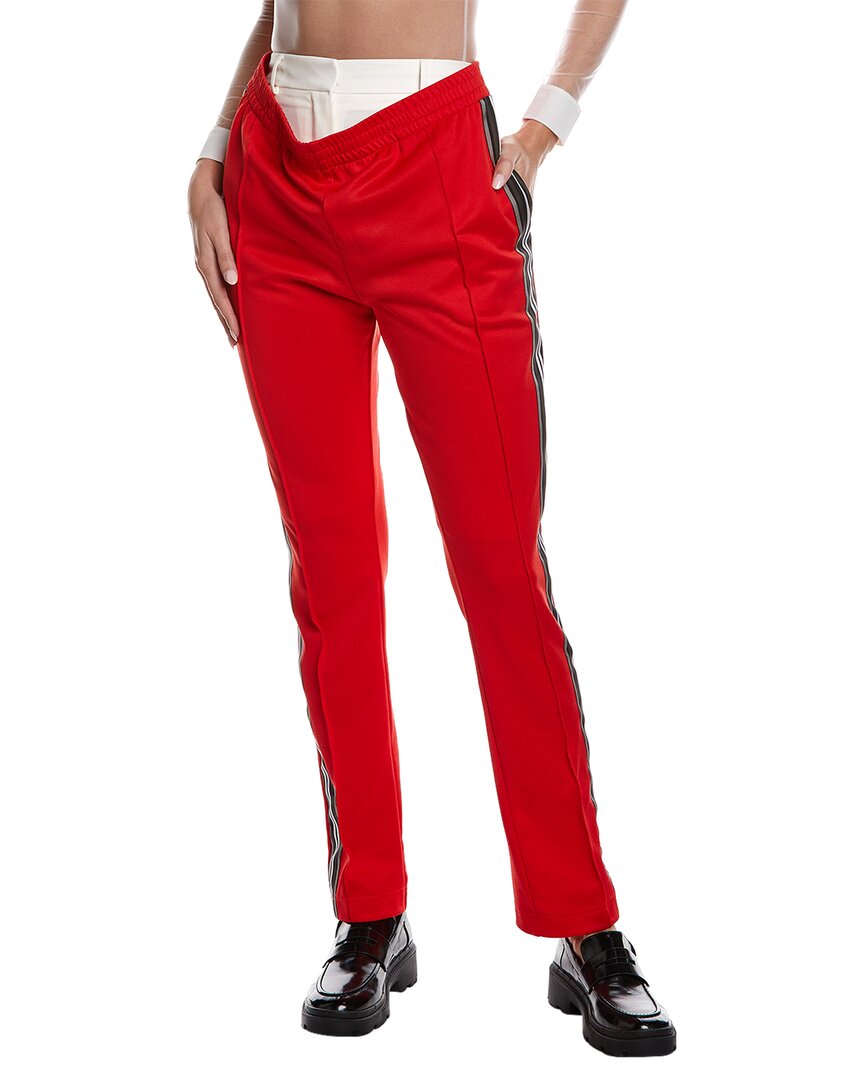 Burberry Wool-trim Pant In Red