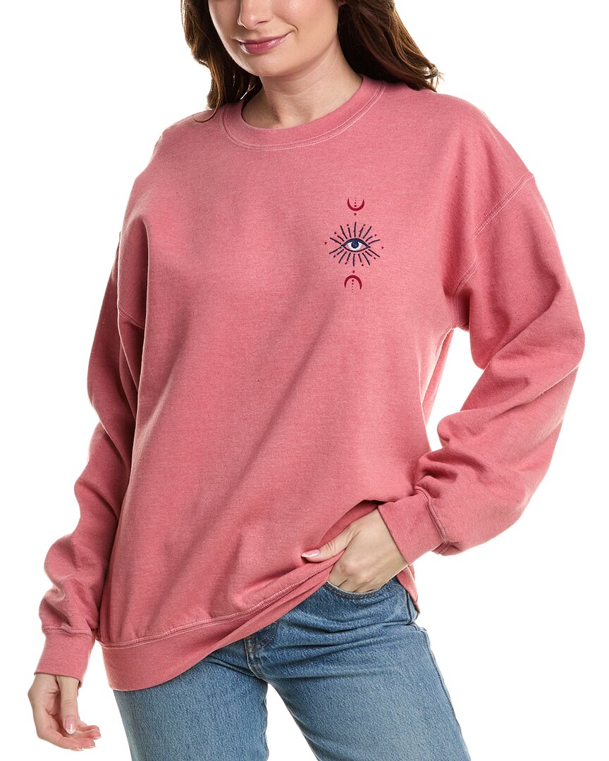 Shop Project Social T All Seeing Eye Embroidered Sweatshirt In Red