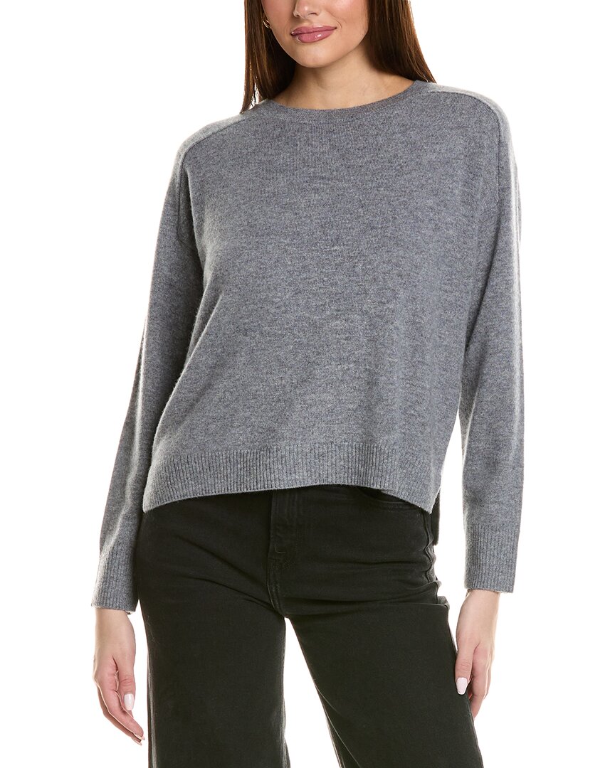 Design History Exposed Seam Turtleneck Cashmere Sweater In Grey