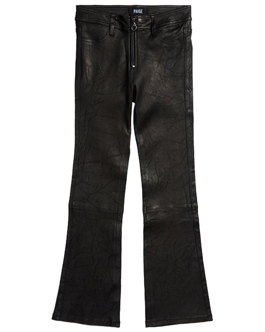 Paige Carine Leather Pant In Black