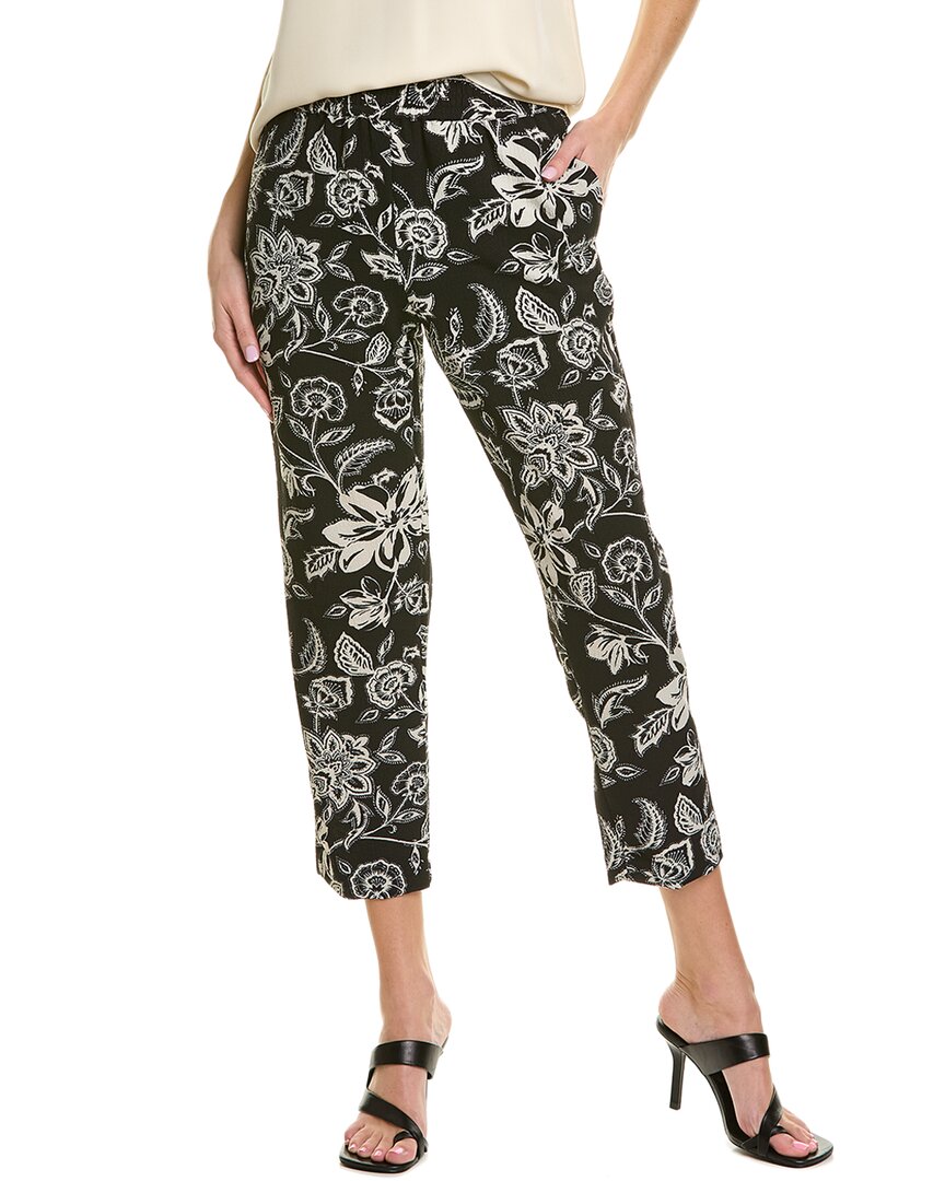 Vince Camuto Printed Straight-leg Cropped Pants In Blue