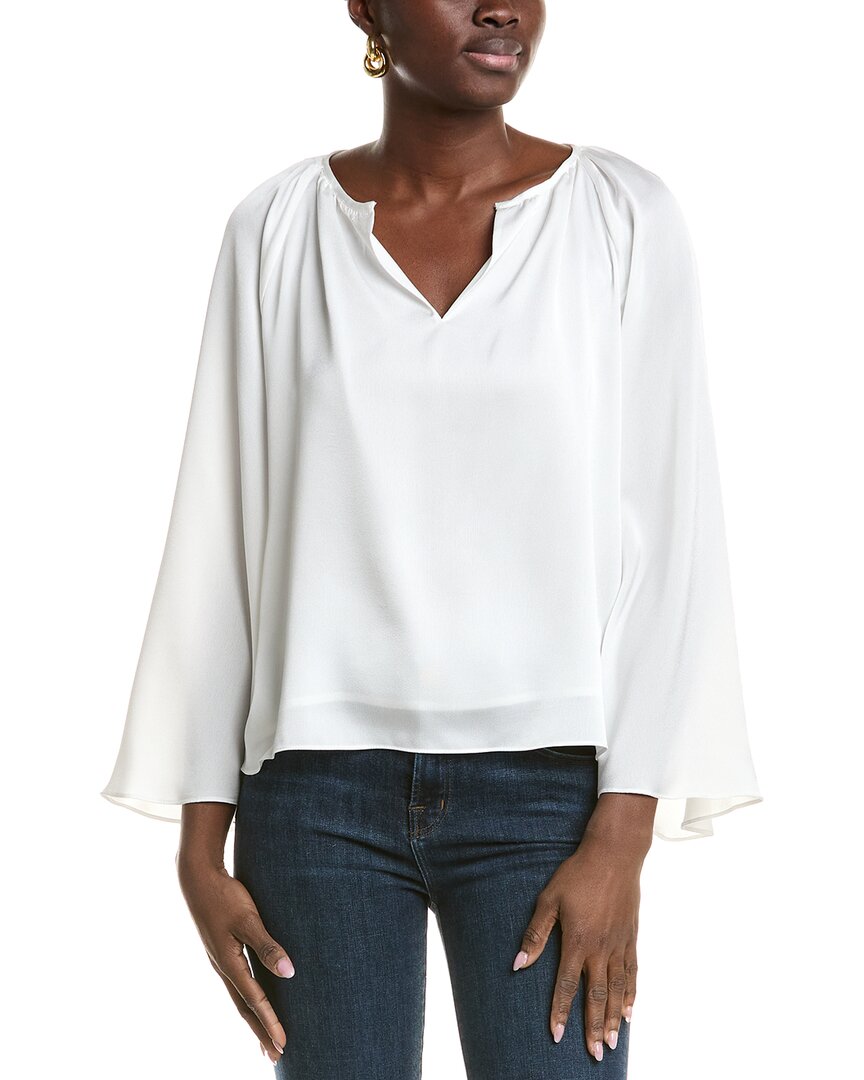VINCE CAMUTO VINCE CAMUTO HAMMERED SATIN BLOUSE