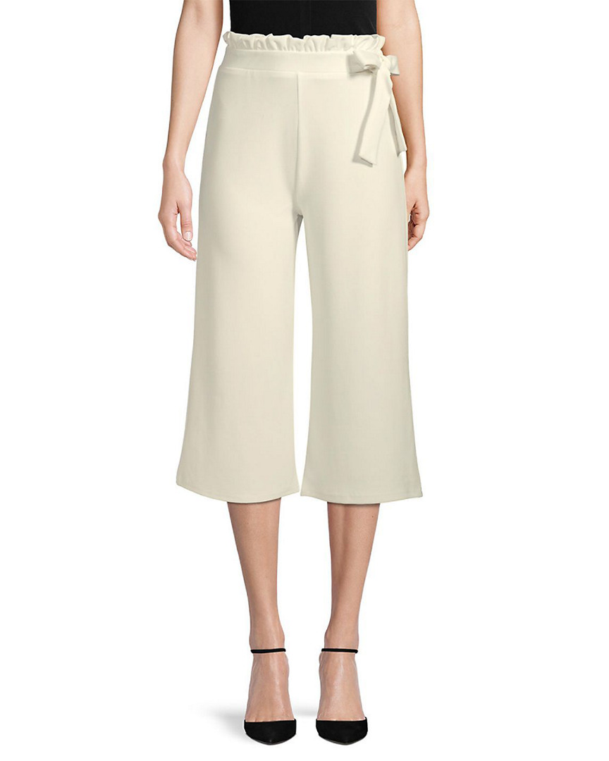 Image of Lea & Viola Ruffle-Waist Cropped Culottes