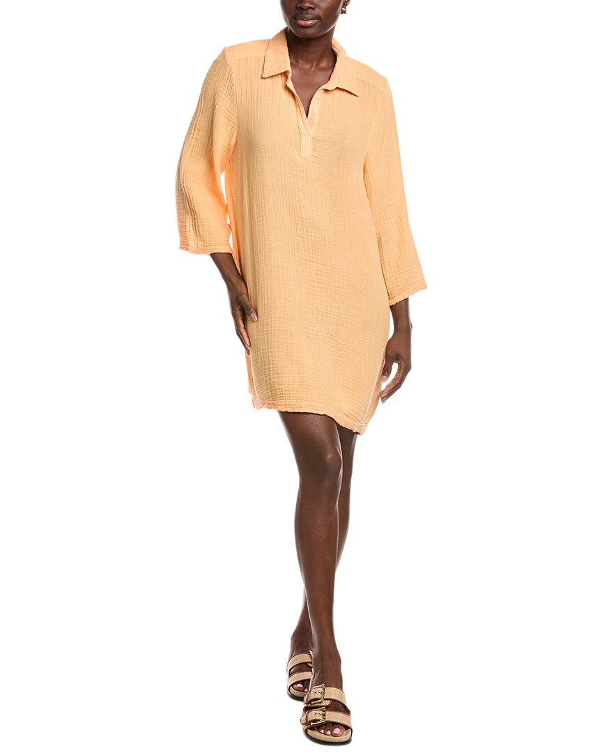Michael Stars Kini Collared Tunic Dress In Orange