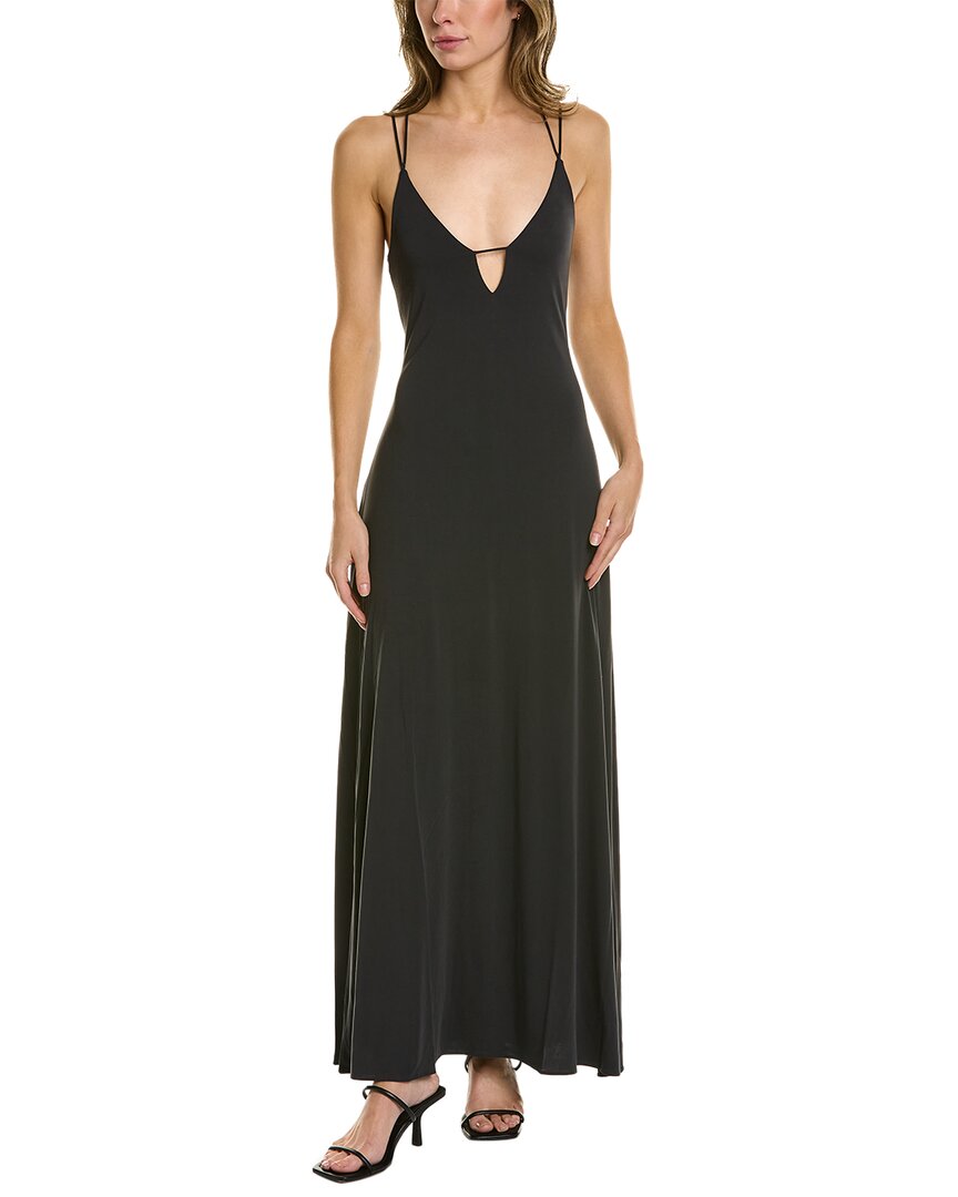 Rag & Bone Christy Cutout Modal-blend Jersey Maxi Dress In Black
