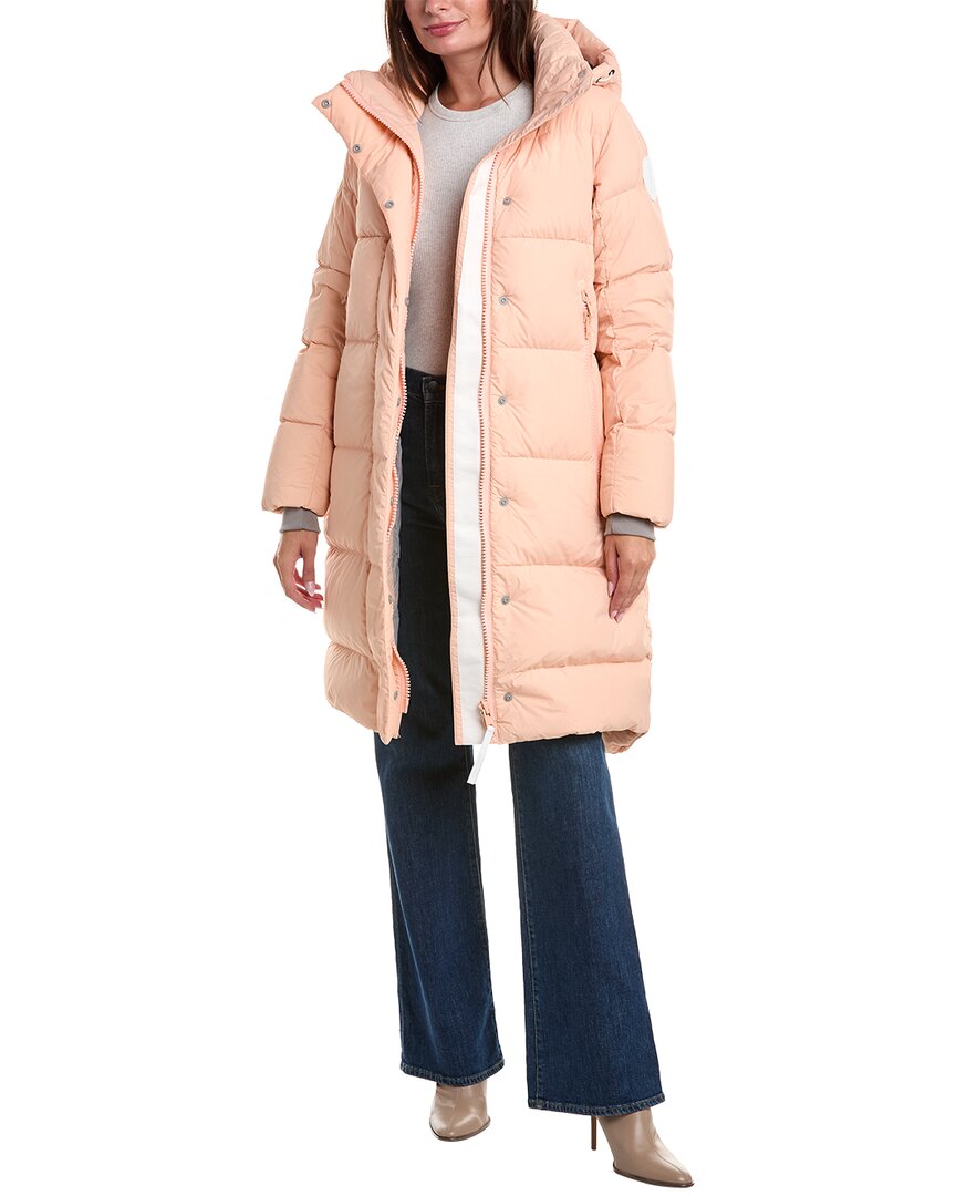 Canada Goose Orange Byward Padded Parka Coat In Orange