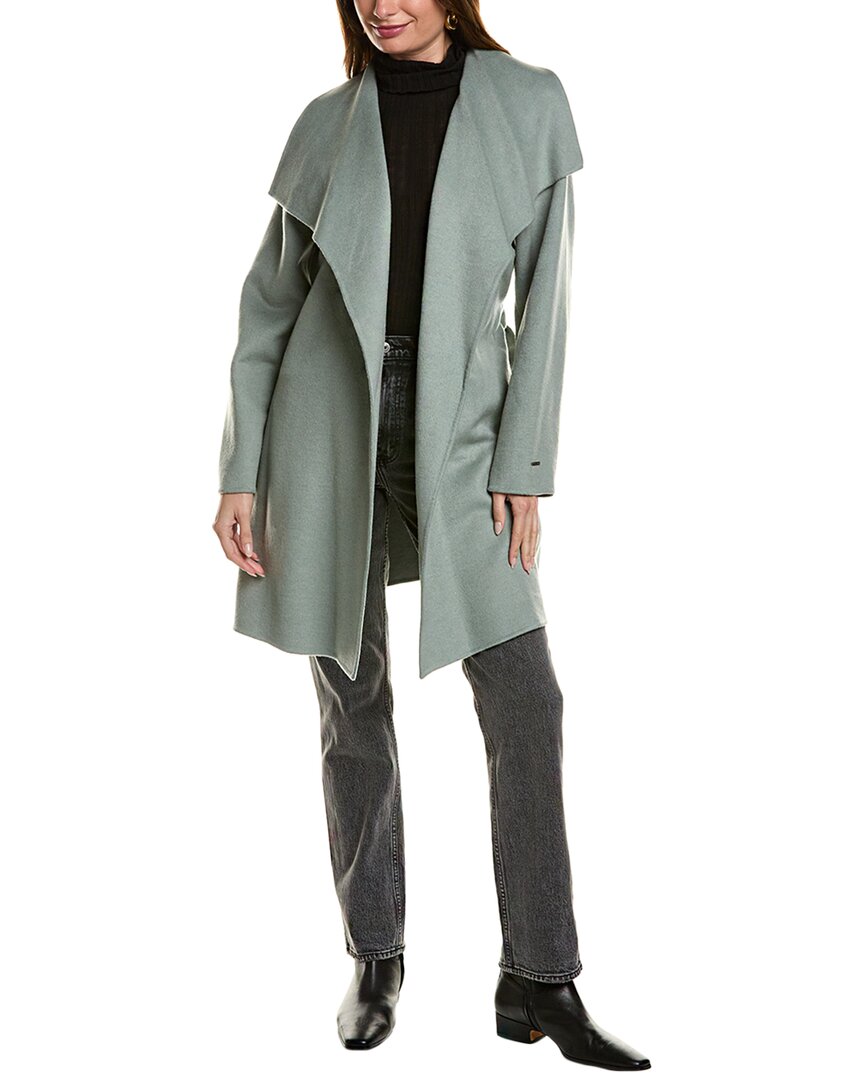 Tahari Ella Wool-blend Wrap Coat