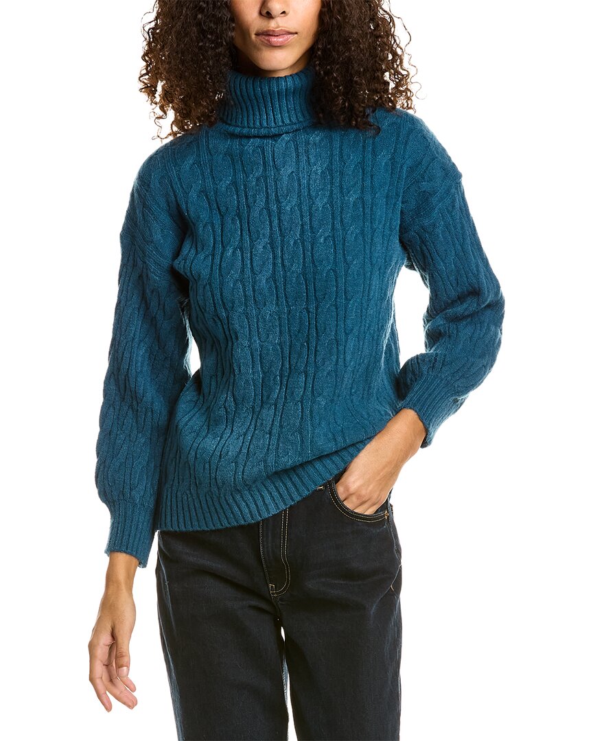 Shop 70/21 Cable Knit Sweater In Blue