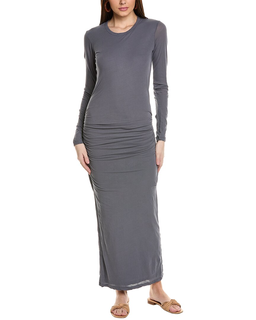 Shop James Perse Skinny Maxi Dress In Grey