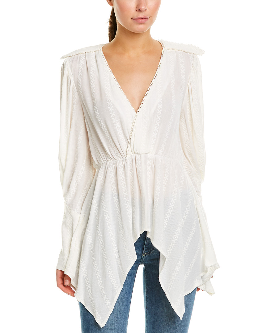 Image of BCBGMAXAZRIA Embroidered Blouse