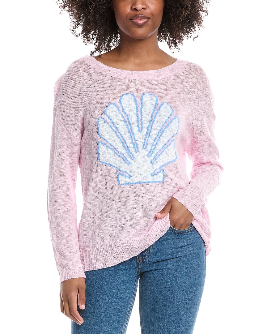 Shop Vintage Havana Jacquard Slub Sweater In Pink