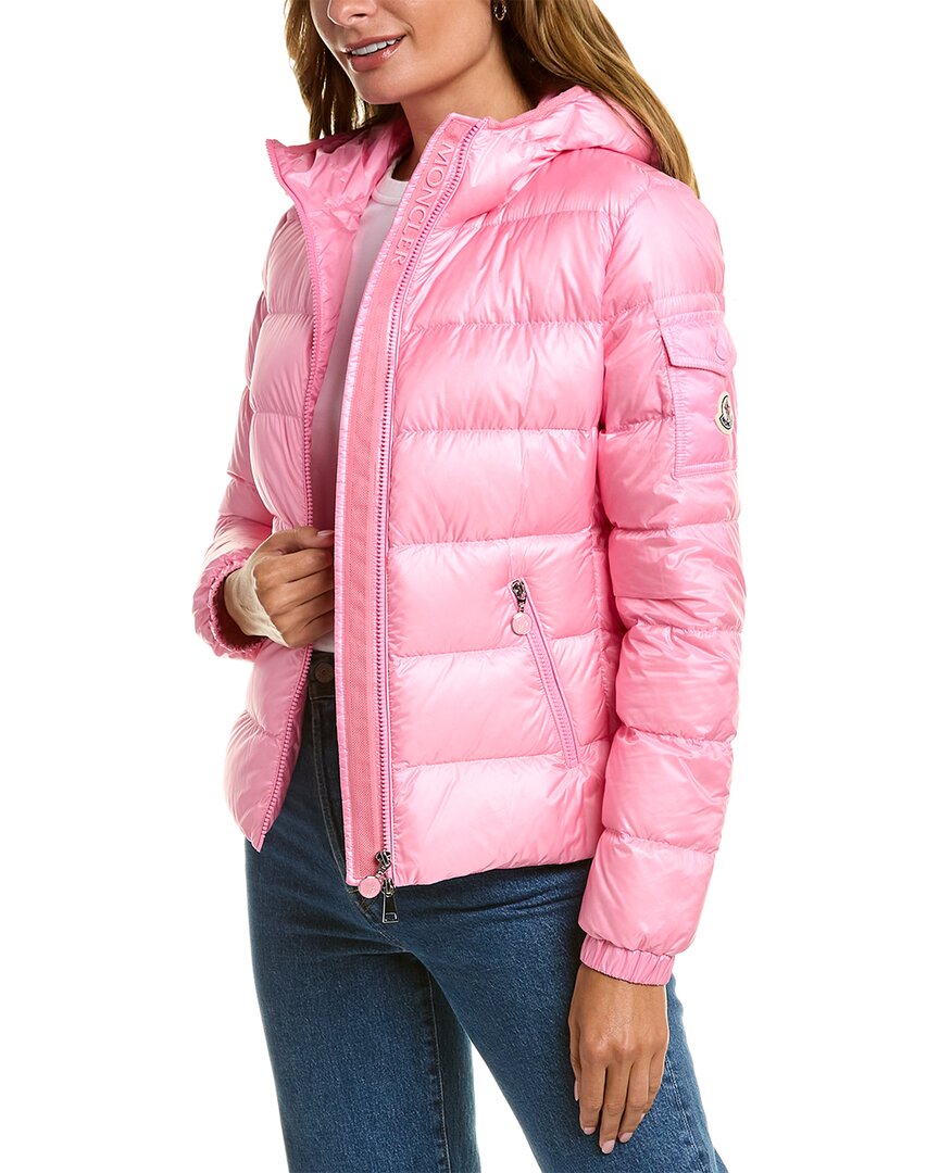 Moncler Gles Hooded Quilted Shell Down Jacket In Pink
