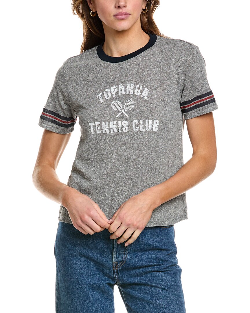 Stateside Jersey Graphic Ringer T-shirt In Grey