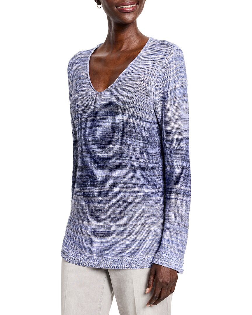 Nic + Zoe Nic & Zoe Hazy Shades Linen-blend Sweater