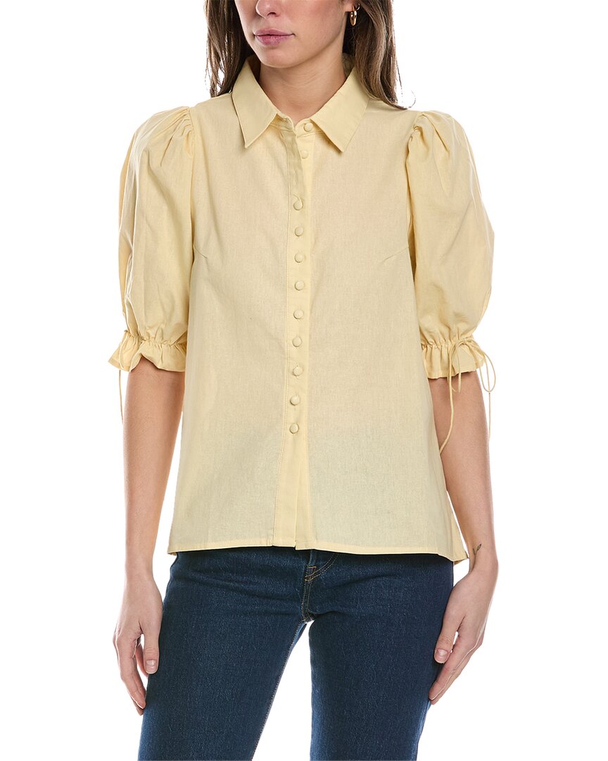 To My Lovers Puff Sleeve Blouse In Yellow