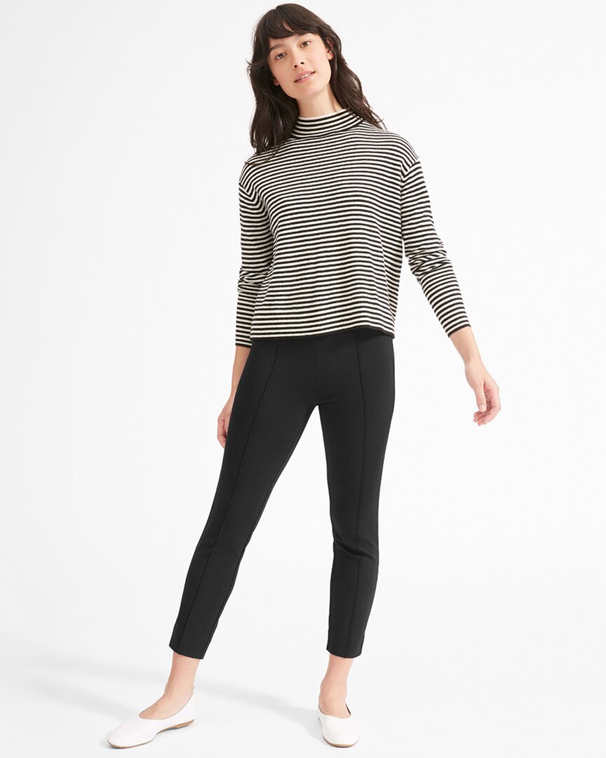 Everlane The Stretch Ponte Crop Pant In Black