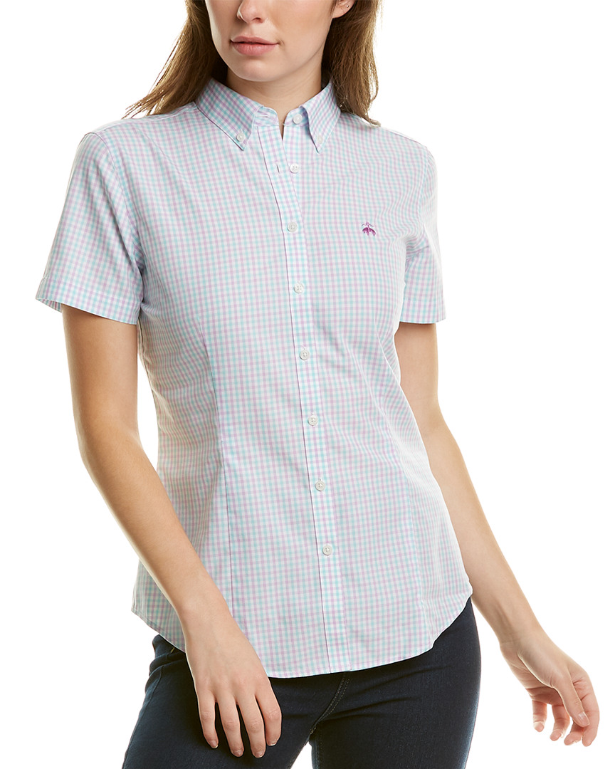 Image of Brooks Brothers Check Blouse
