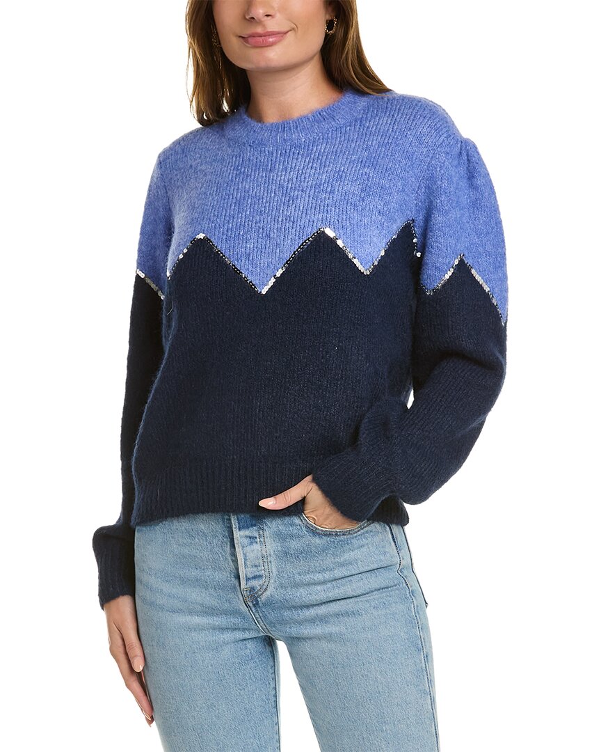 Anna Kay Docce Vita Wool-blend Pullover In Blue