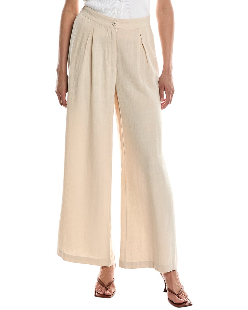 Shop Luxe Always Linen-blend Pant In Brown