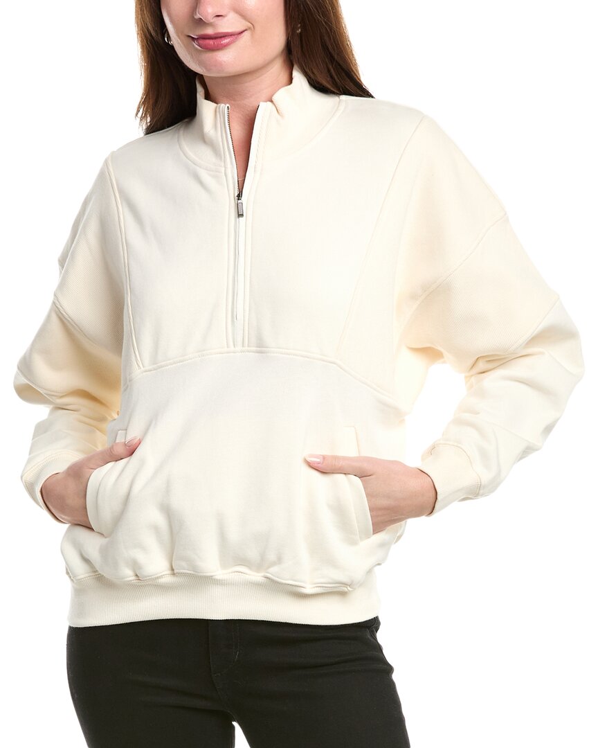 POINT POINT RIB PANELS1/2-ZIP SWEATER